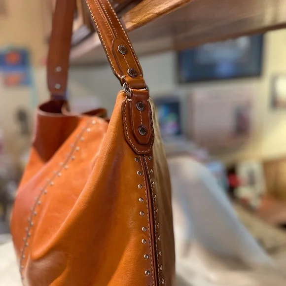 Michael Kors Astor Studded Shoulder Handbag USED - Picture 9 of 16